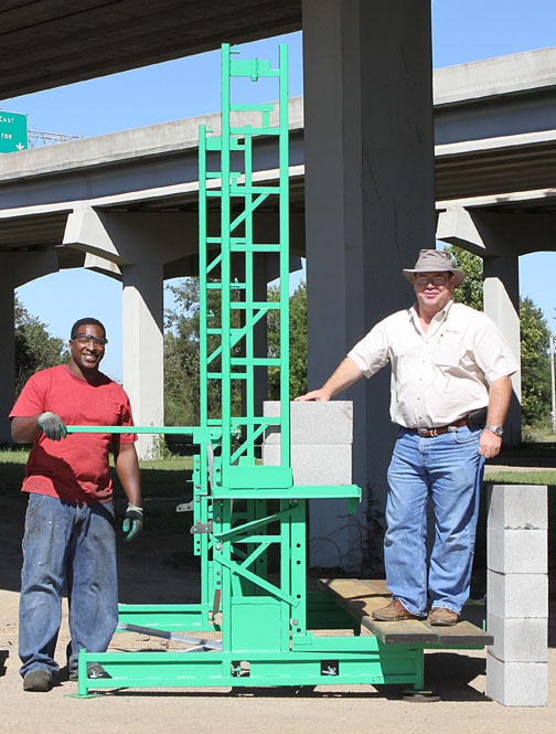 Workhorse elevating scaffolding on walk boards